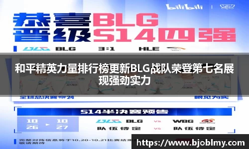 和平精英力量排行榜更新BLG战队荣登第七名展现强劲实力